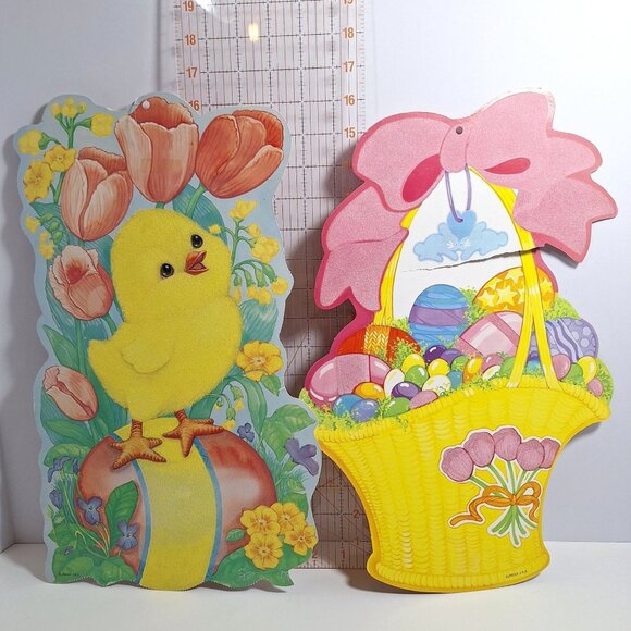 Easter Vintage 20" Die Cut Cardboard Wall Decorations Eureka American Greetings - Picture 3 of 12